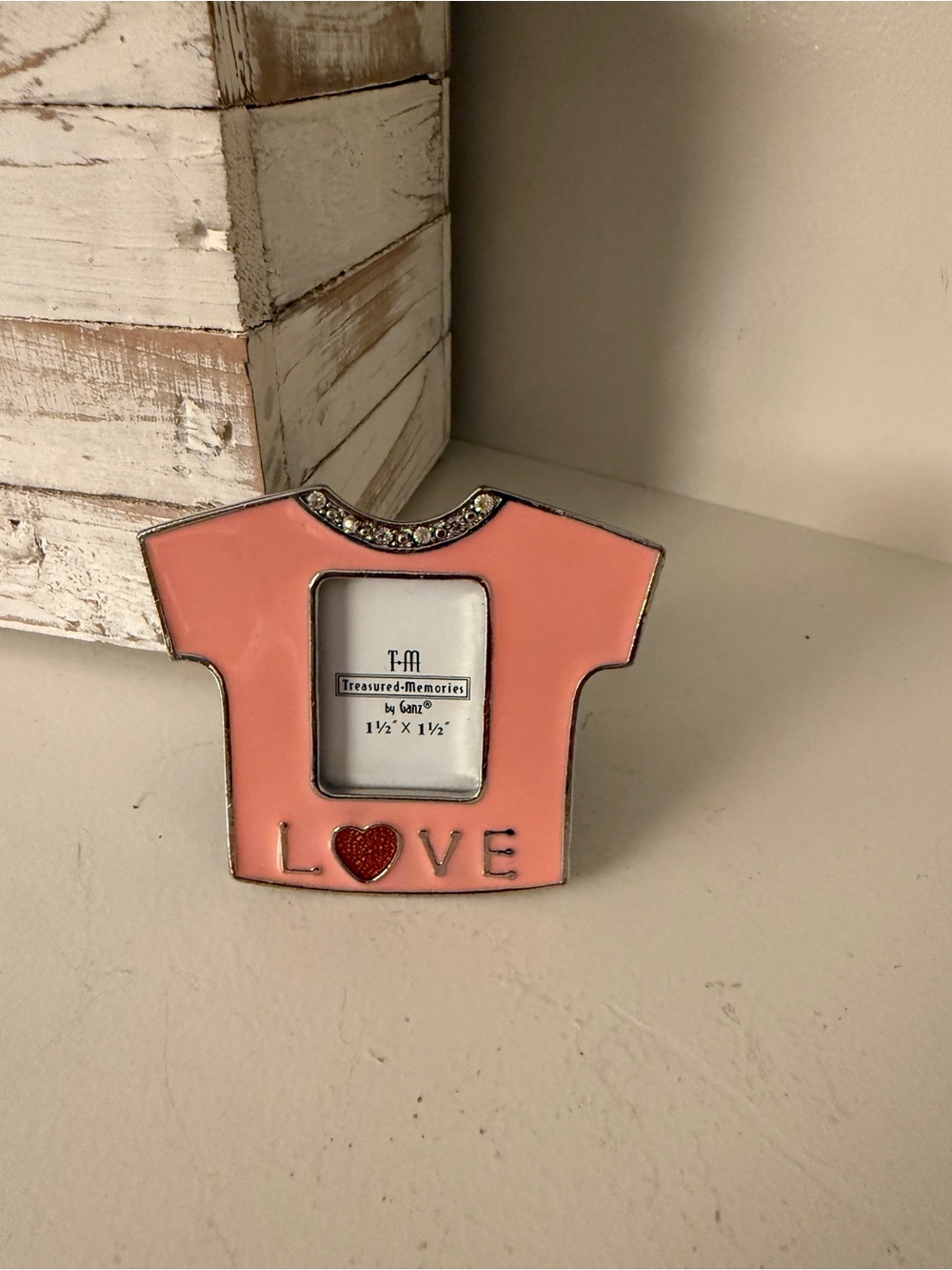 Peach T-shirt-shaped Mini Picture Frame by Ganz "Treasured Memories" Collection